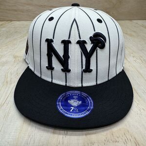 NEW New York Black Yankees Ebbets Field Flannels Pinstripe Fitted Cap Hat 7 1/4